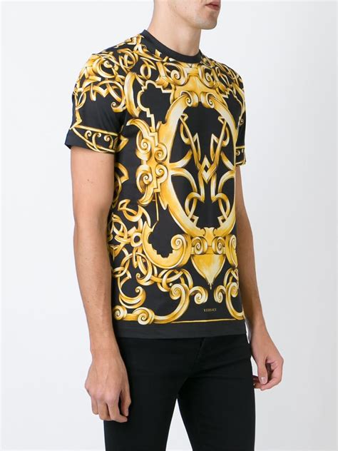 versace print t shirt|authentic Versace shirts.